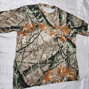 Y2K Camo Shirt Men XL Fusion 3D Camouflage Outfitters Ridge Deere Hunting Gorp